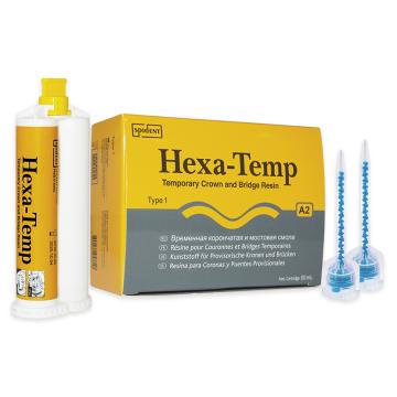 Hexa-Temp — Самоотверждаемый материал для временных коронок и мостов в безопасных картриджах